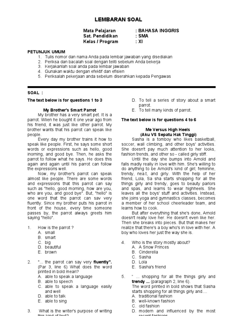 Soal Bahasa Inggris Mutiarani Putri Whales Tropical Cyclones
