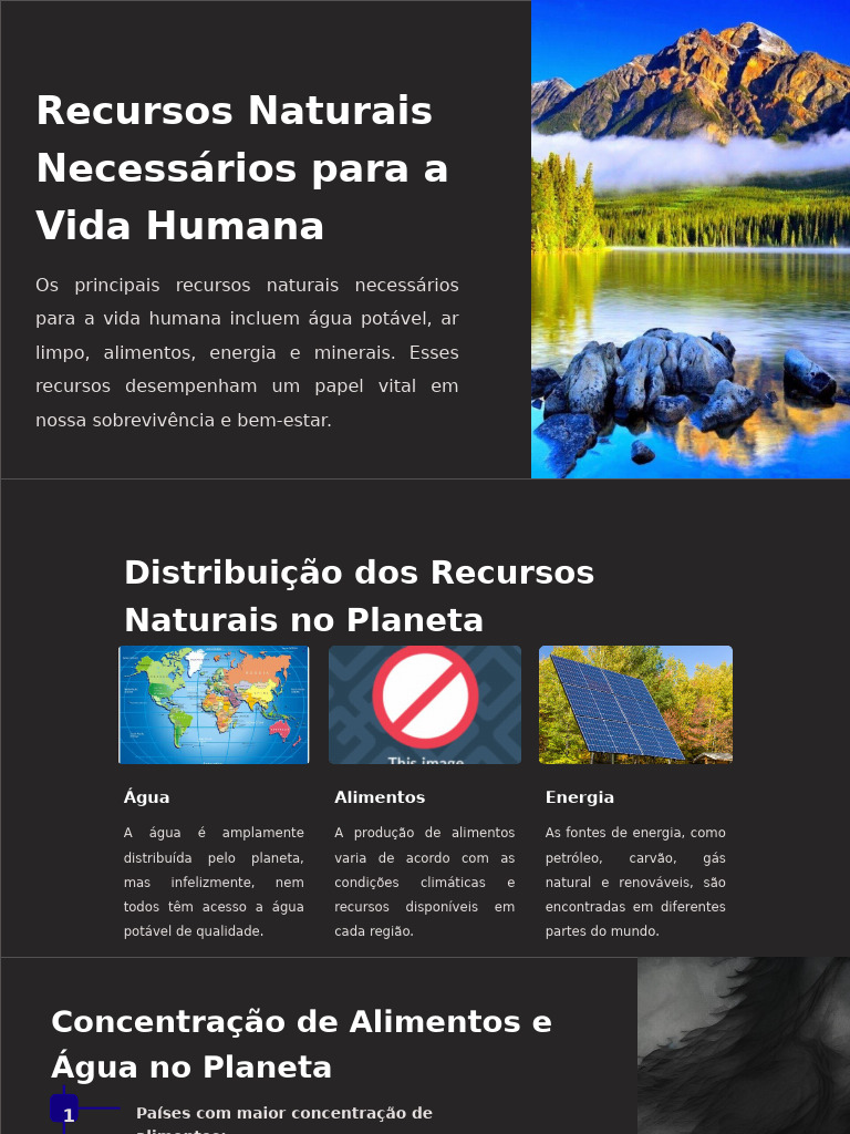 Recursos Naturais Necessarios Para a Vida Humana | PDF | Água | Agricultura