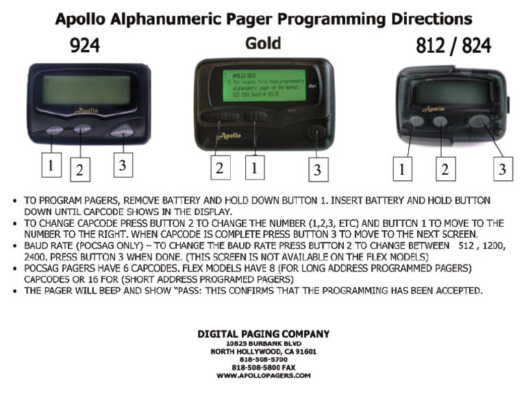 Apollo Alpha Hand Programming Instructions | PDF