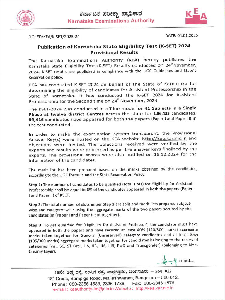 Kset-2024-Note Kannada | PDF