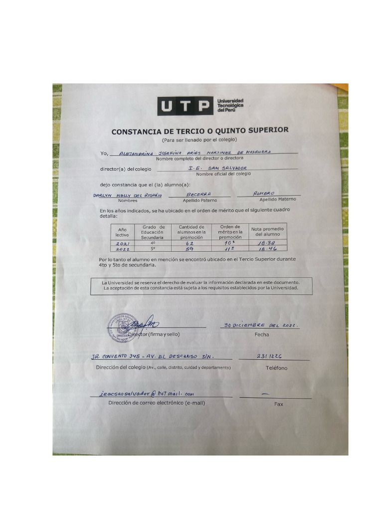 Documento - UTP | PDF