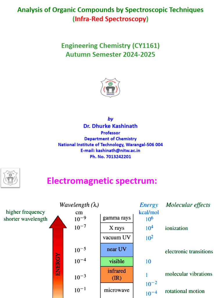 Infrared Spectroscopy of Organic Compounds | PDF | Infrared ...