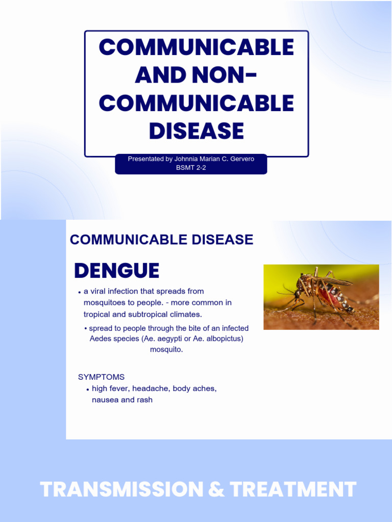 Communicable vs Non-Communicable Diseases | PDF