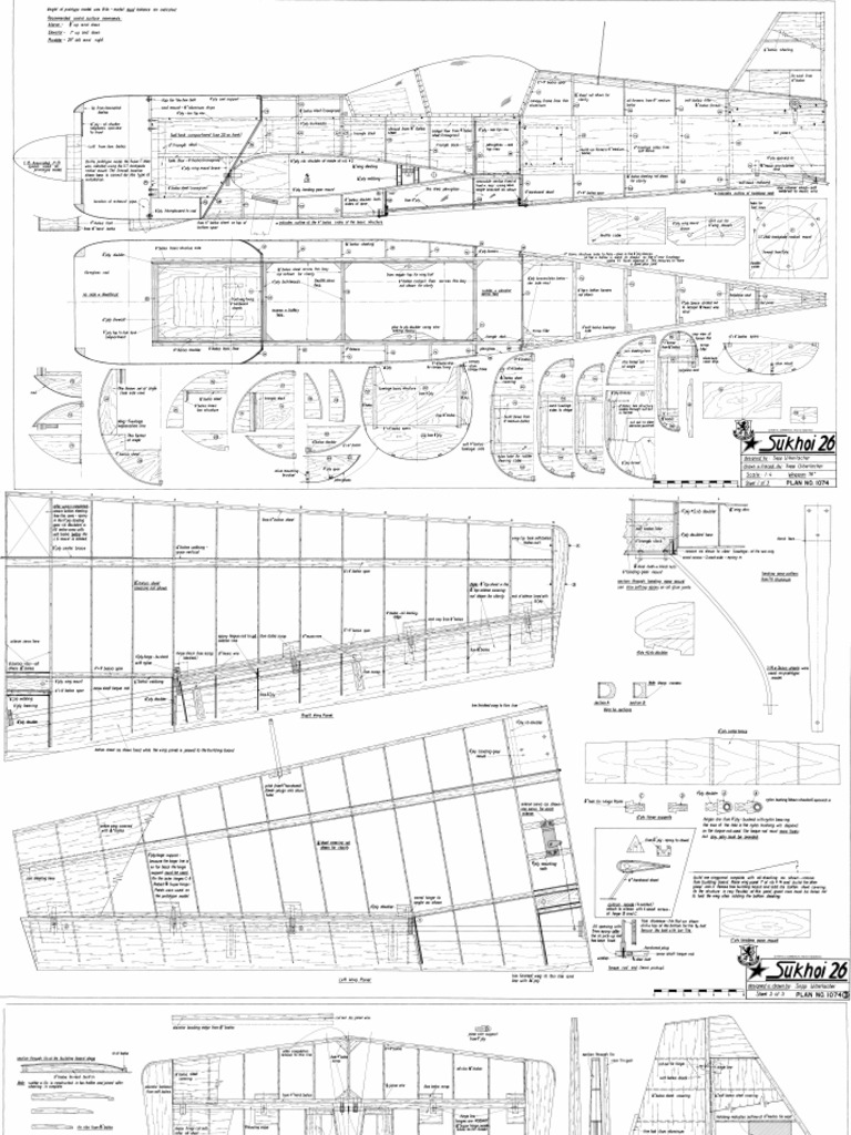 Sukhoi 26 Plan 1074 | PDF