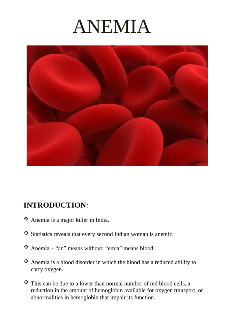 Anemia | PDF | Anemia | Medical Specialties