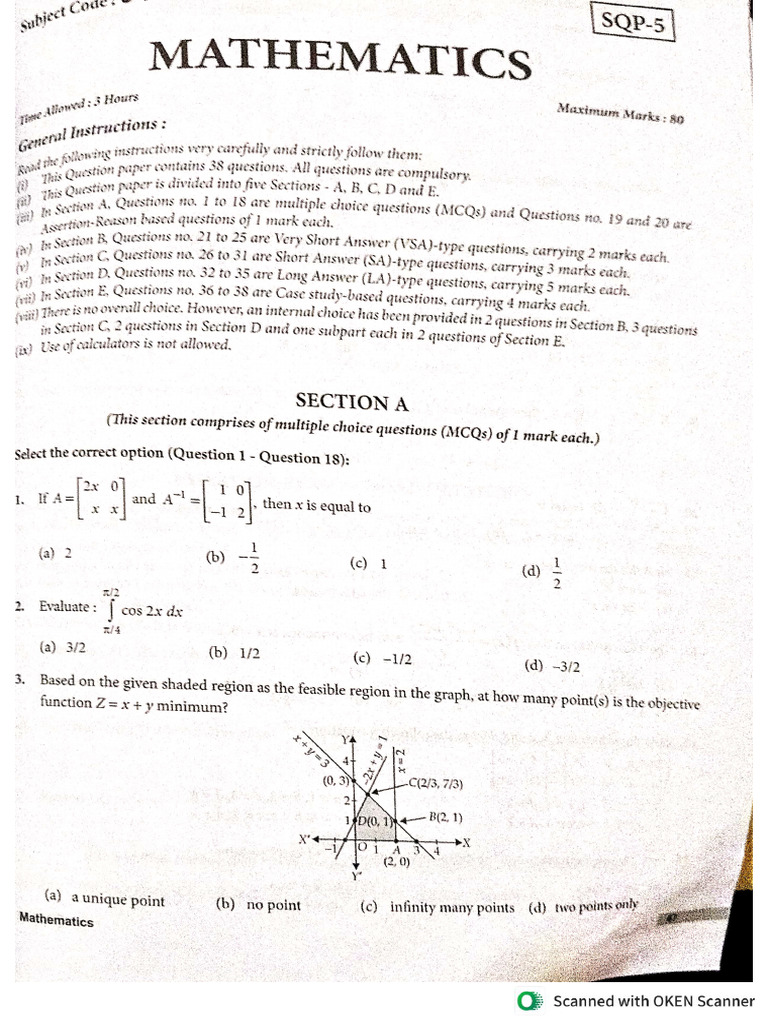 Sample Paper 5 | PDF