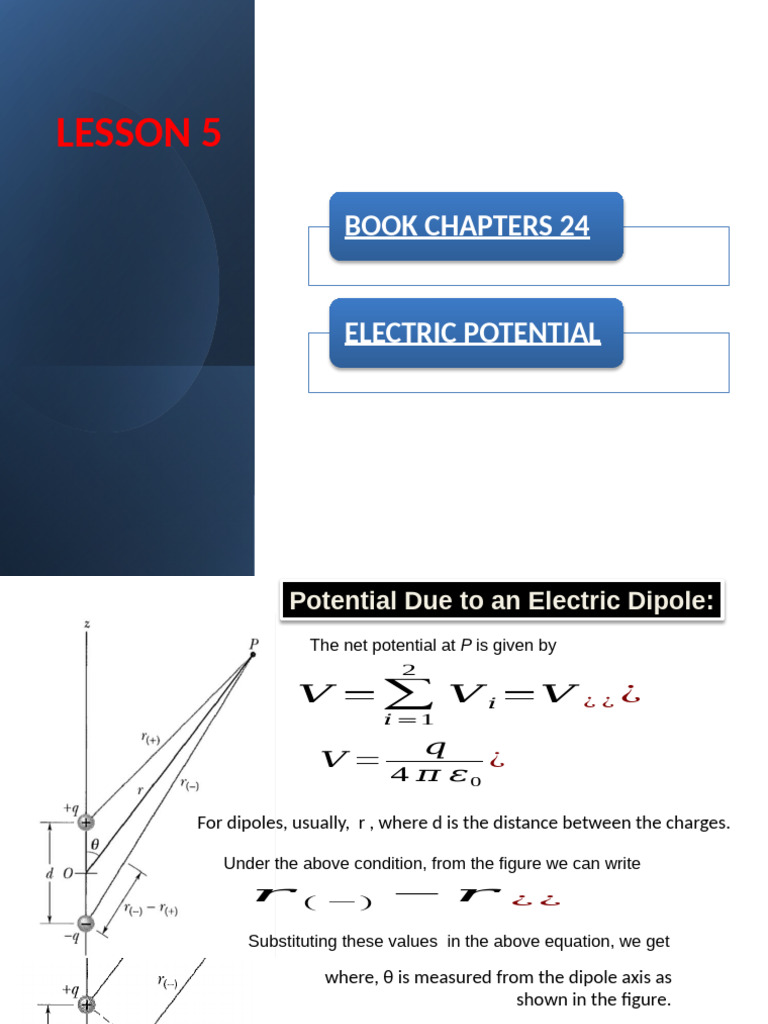 Electric Potential and Dipoles Explained | PDF | Electric Field ...