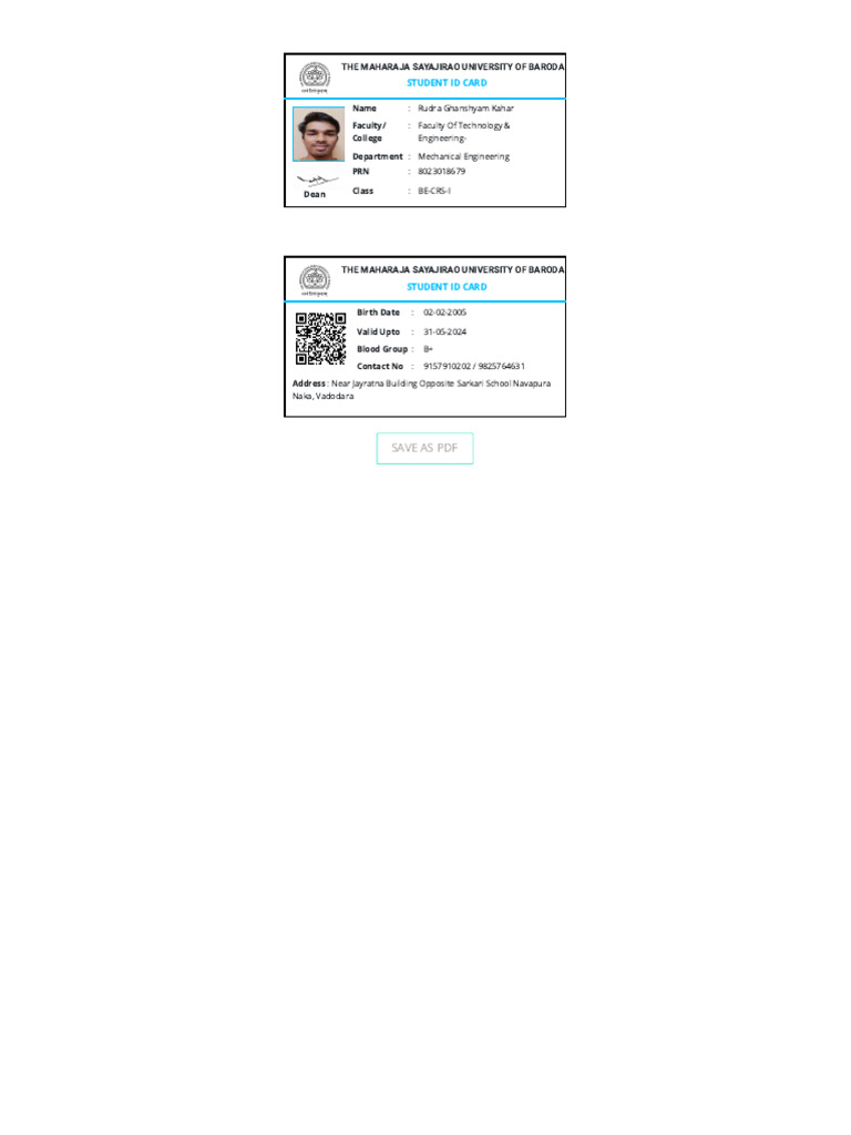 MSU ID Card | PDF