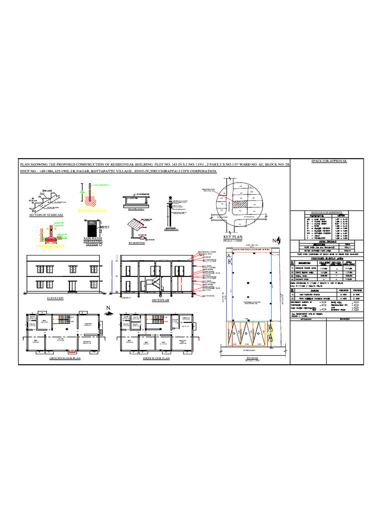 Residential Building Construction Plan | PDF | Building Technology ...