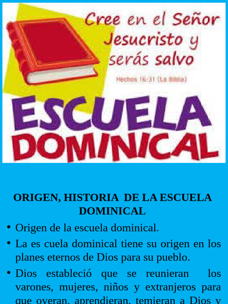 Historia y Importancia de la Escuela Dominical | PDF | Maestros | Enseñando