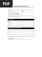 Customer Refund Request Form Template | PDF