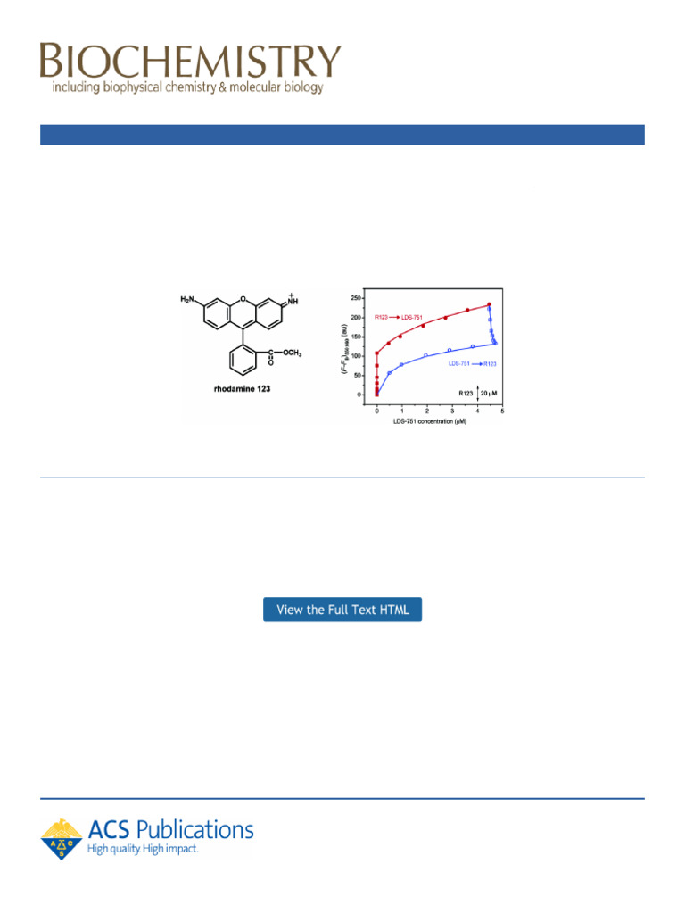Interaction of lds-751 and Rhodamine 123 With P-Glycoprotein Evidence ...
