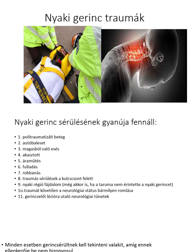 Nyaki Gerinc Traumák | PDF