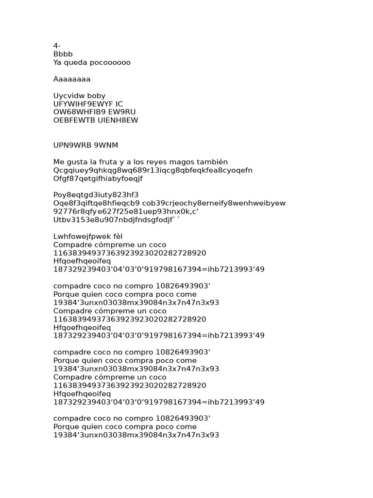 Compadre, cómpreme un coco | PDF