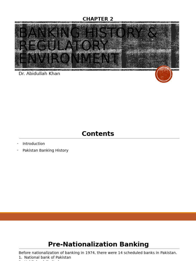 Chapter 2 - Banking History Regulatory Environment | PDF | Risk ...