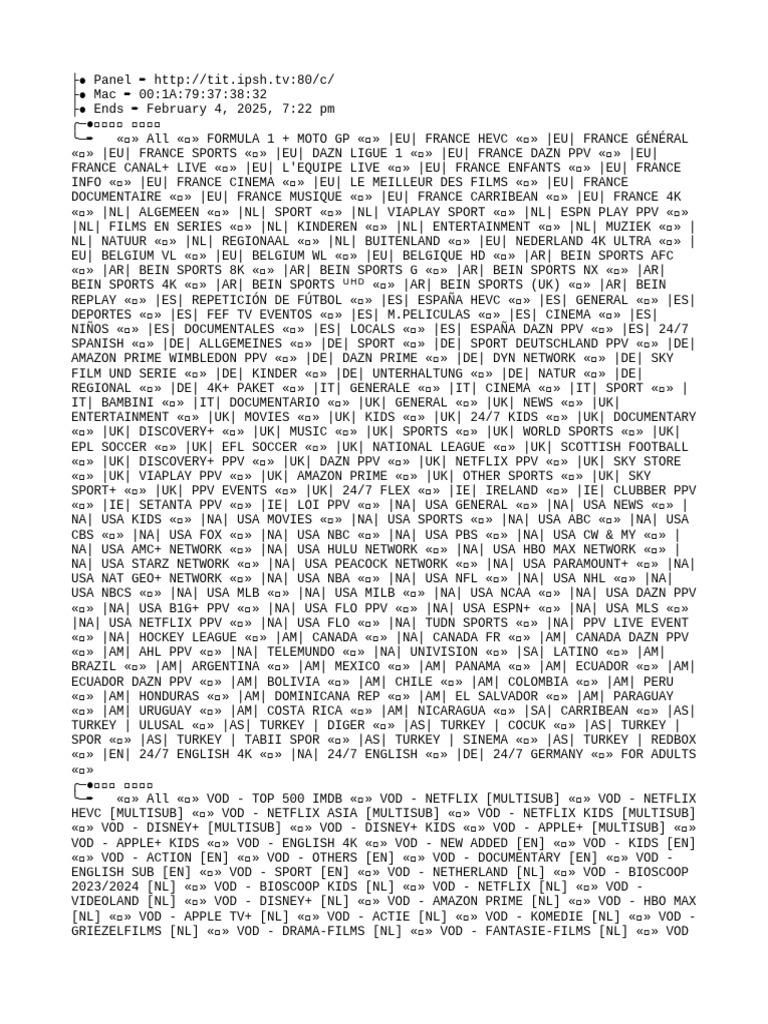 Mix+Stbemu+Codes+stbemuiptv - Comb D | PDF