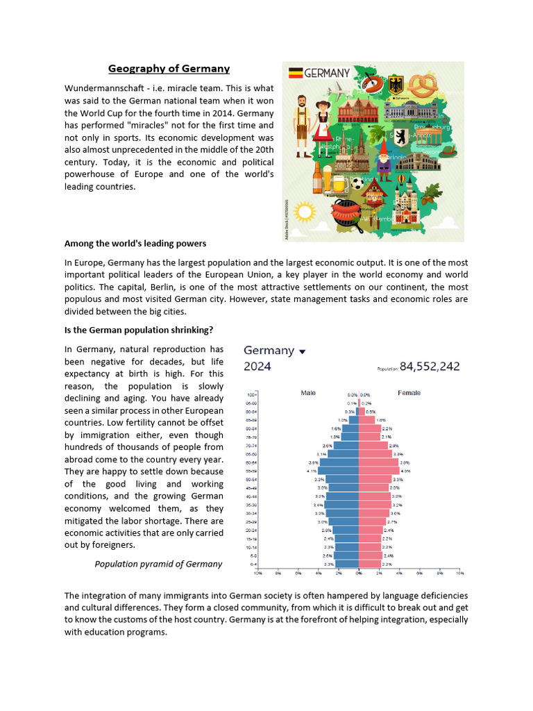 Major Geographical Features of Germany | PDF | Germany | World Politics