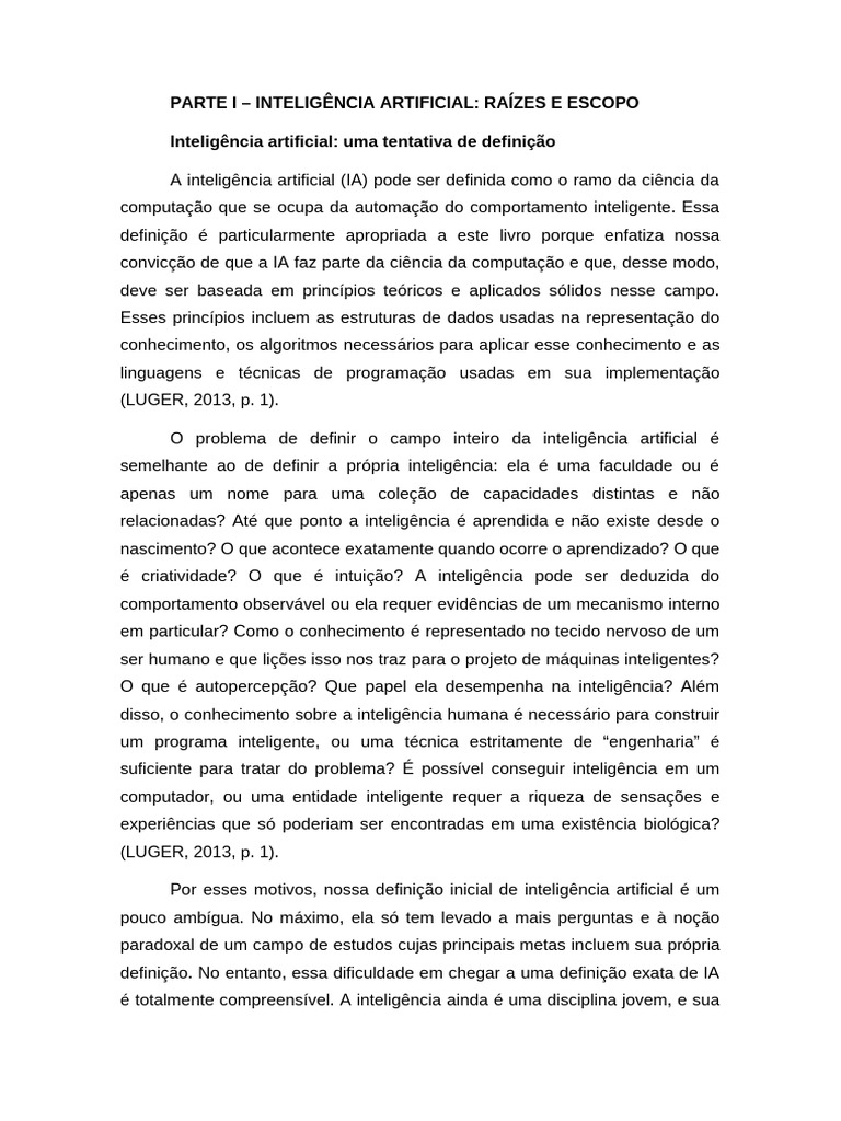 Fundamentos da Inteligência Artificial | PDF | Inteligência artificial ...