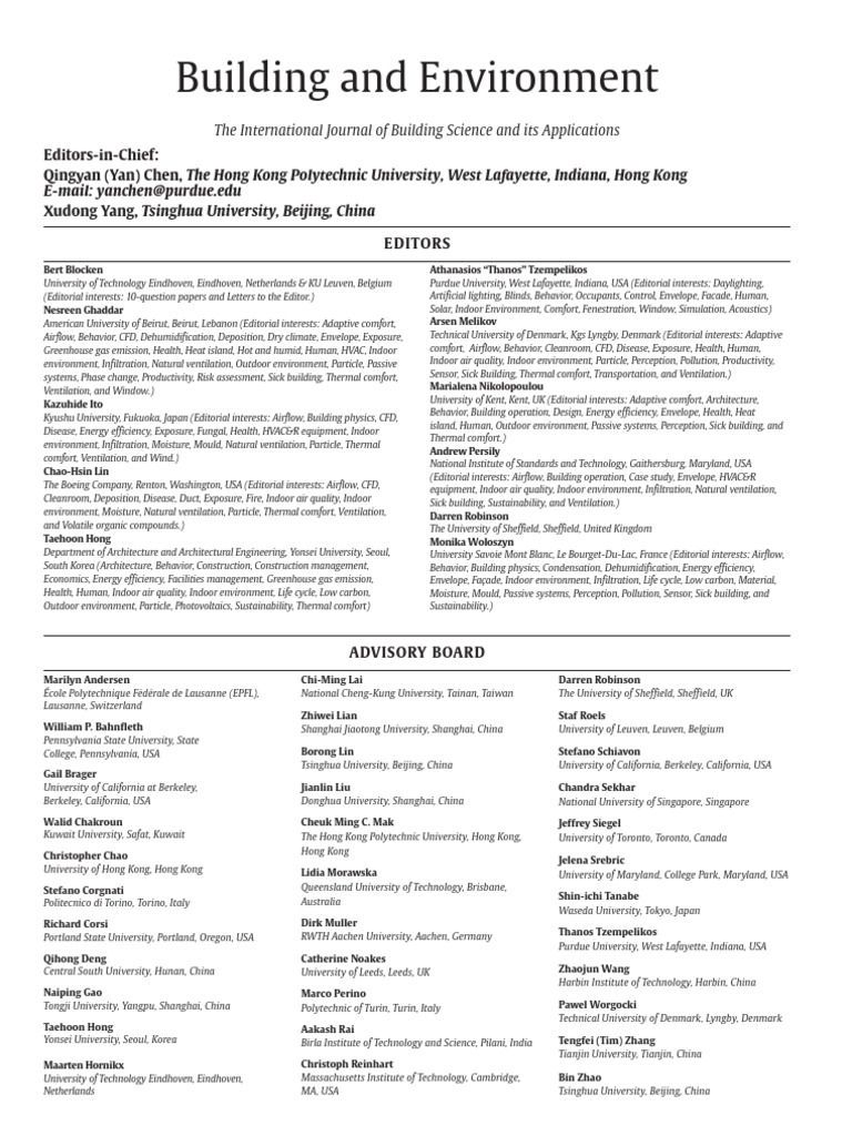 Editorial board 2022 building and environment pdf ventilation