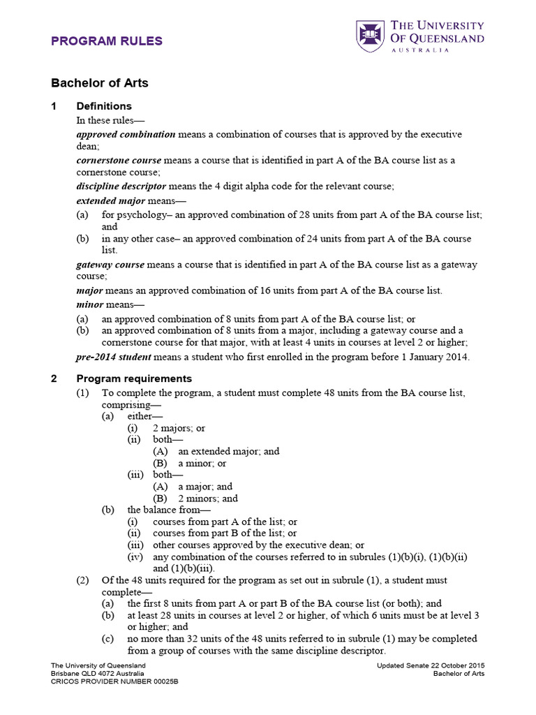 2020 Bachelor of Arts 2000 | PDF | Bachelor Of Arts | Liberal Arts ...