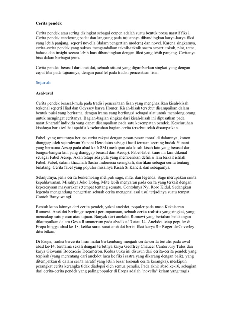 Cerita Pendek