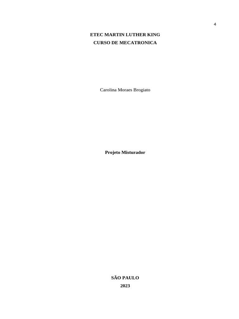 Projeto de Misturador Automatizado | PDF | Automação | Tempo