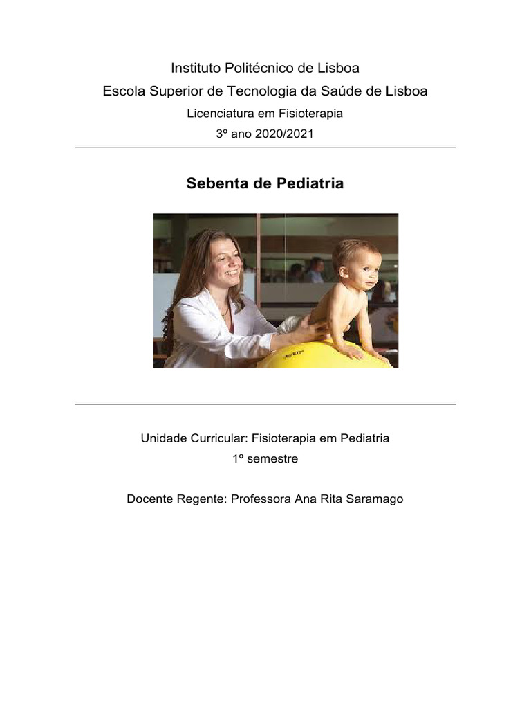 Fisioterapia em Pediatria: Sebenta 2021 | PDF | Aprendizado | Corpo humano