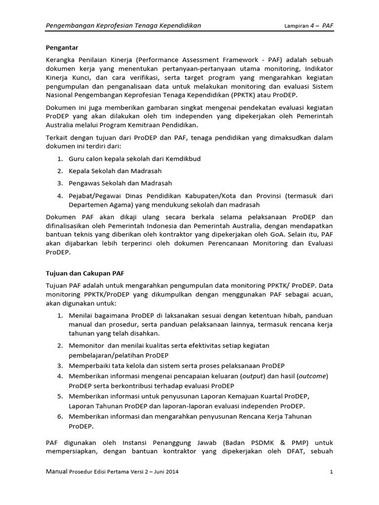 Finalized PAF - 11 June 2014 - Bahasa | PDF