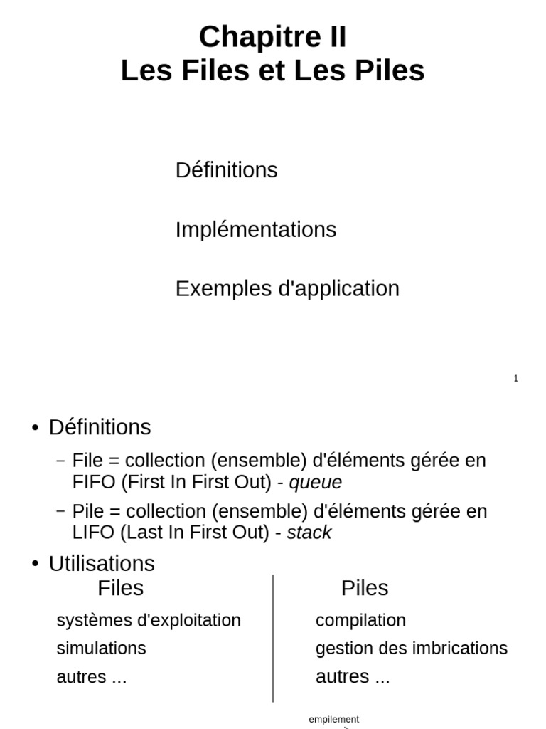 Comprendre Files et Piles en C | PDF | Notation | Génie logiciel