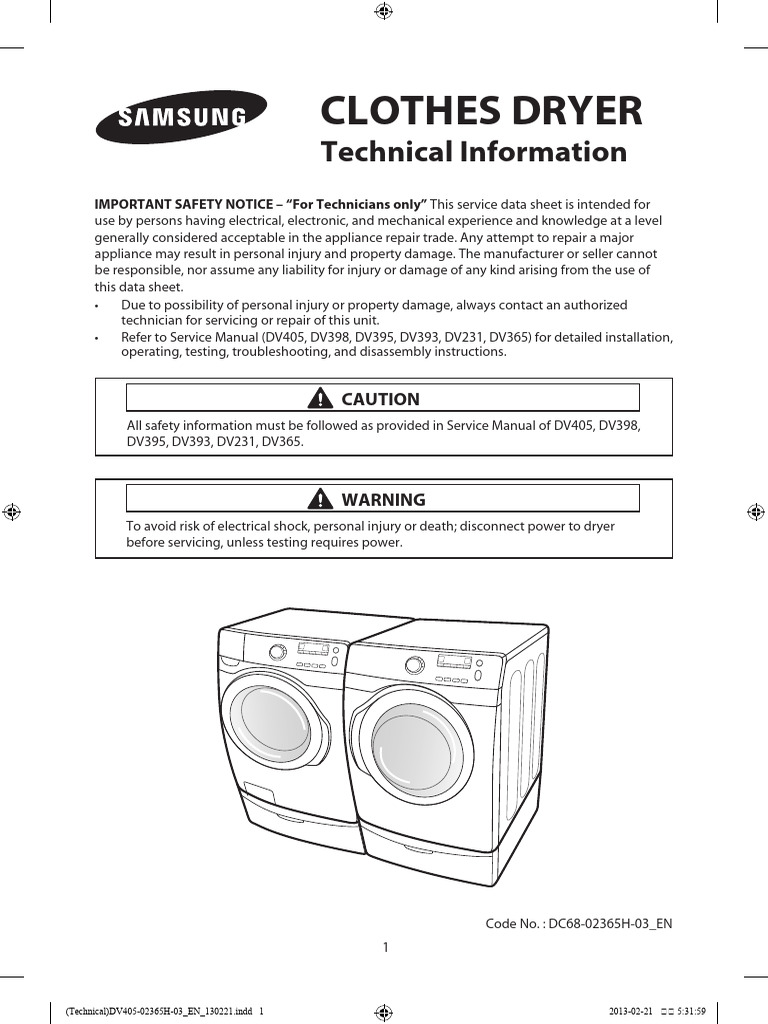 Technician's Dryer Service Guide | PDF | Clothes Dryer | Fuse (Electrical)