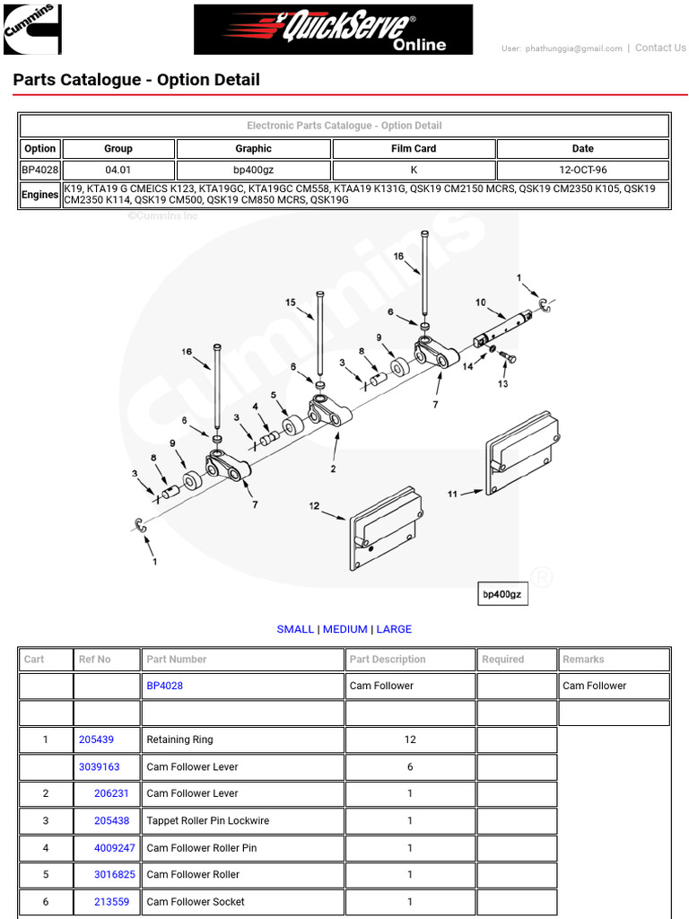 Muc 35 - 3017961 Push Rod Injector 1 | PDF | Vehicle Parts | Engine ...