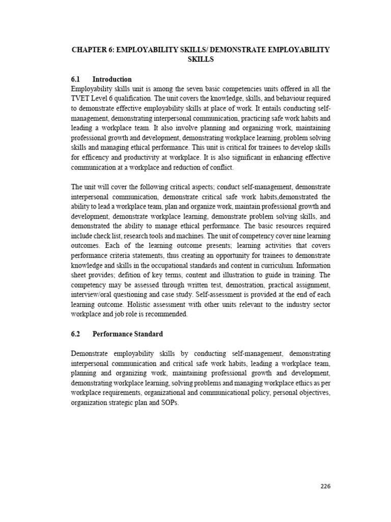 Essential Employability Skills Training | PDF | Goal | Self Esteem