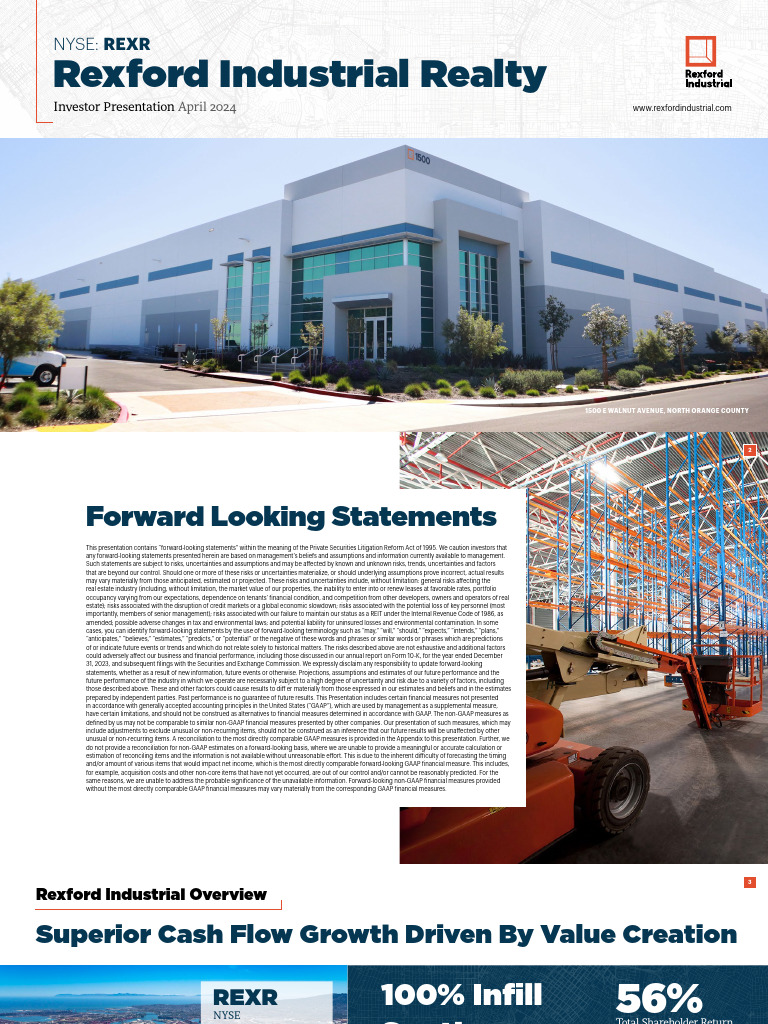 Rexford Industrial Investor Brief | PDF | Risk | Mergers And Acquisitions