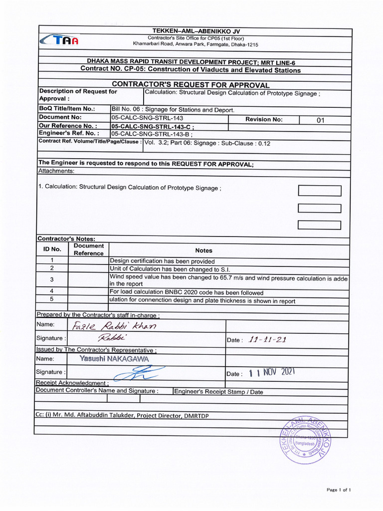 05-CALC-SNG-STRL-143-C - Structural Design Calculation of Prototype ...