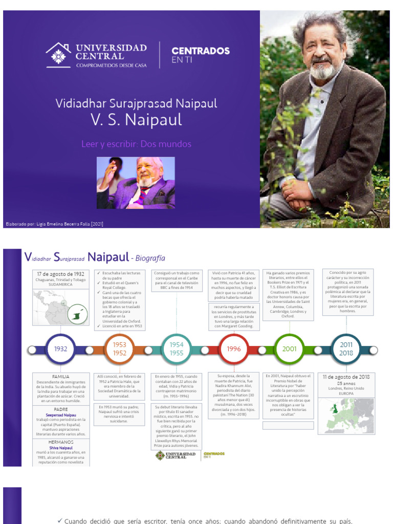 Biografía y obra de V. S. Naipaul | PDF