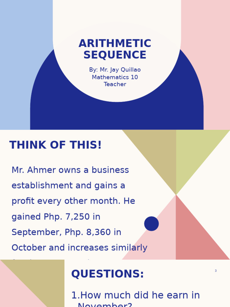 Lesson 2 - Illustrating An Arithmetic Sequence1 | PDF