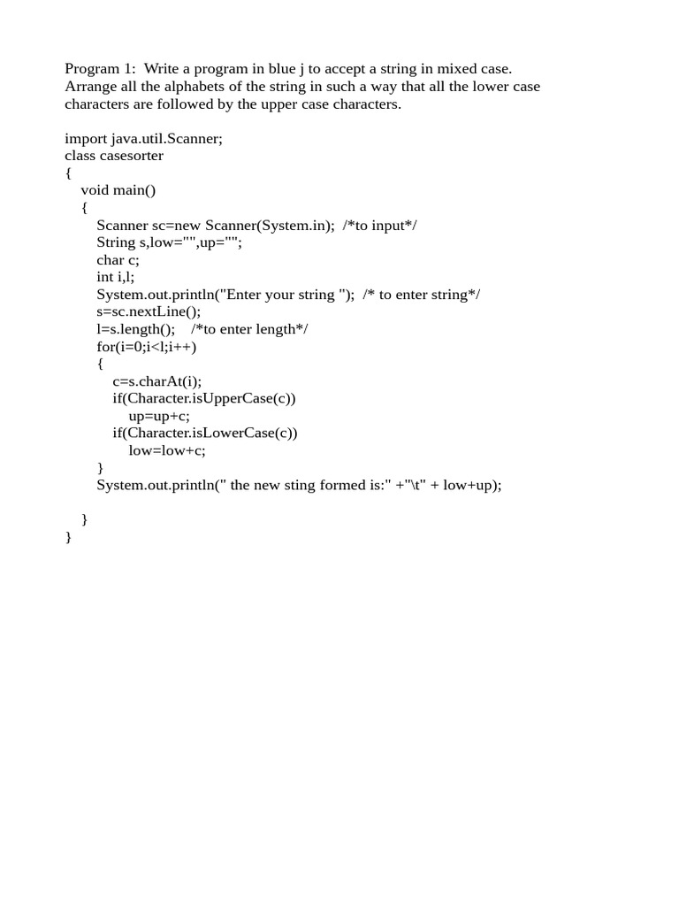 Java Programs for String Manipulation and Number Conversion | PDF ...