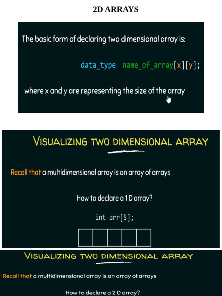 2D Arrays | PDF