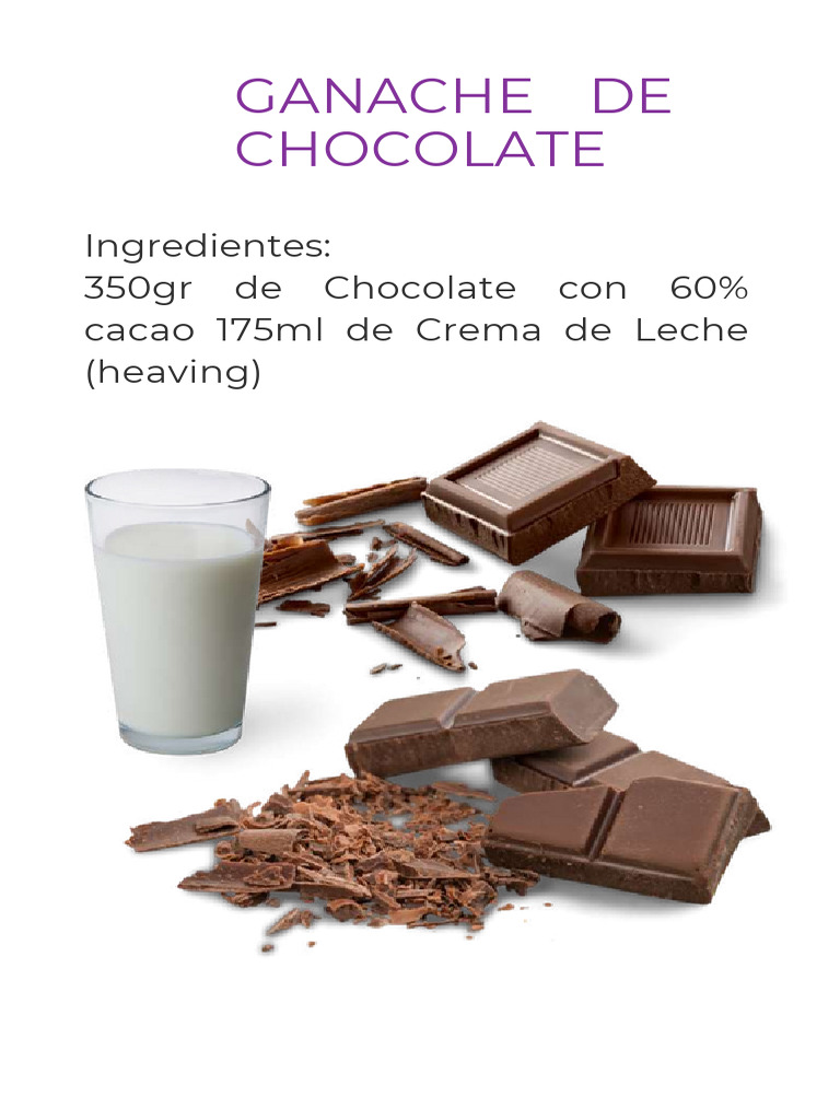 Receta de Ganache de Chocolate Perfecta | PDF