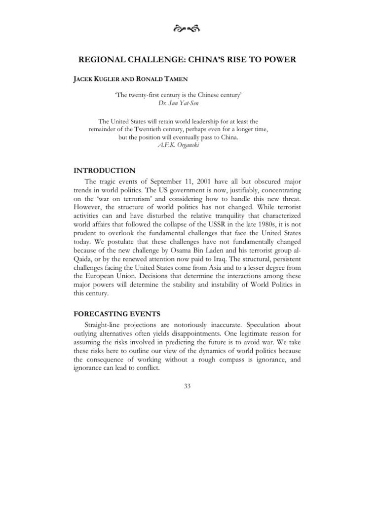 Regional Challenge To China Rise | PDF | Economic Growth | European Union