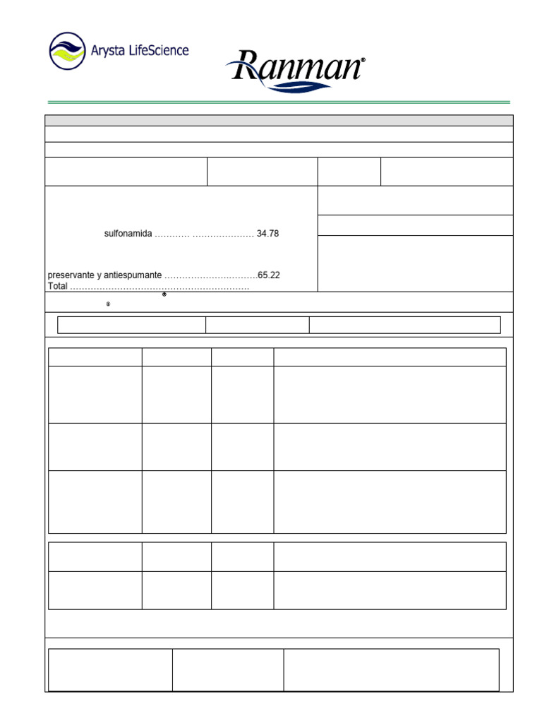 Ficha Técnica del Fungicida Ranman | PDF