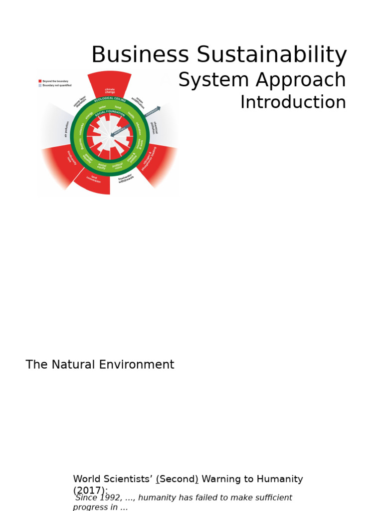 Business Sustainability: A System Approach | PDF | Climate Change ...