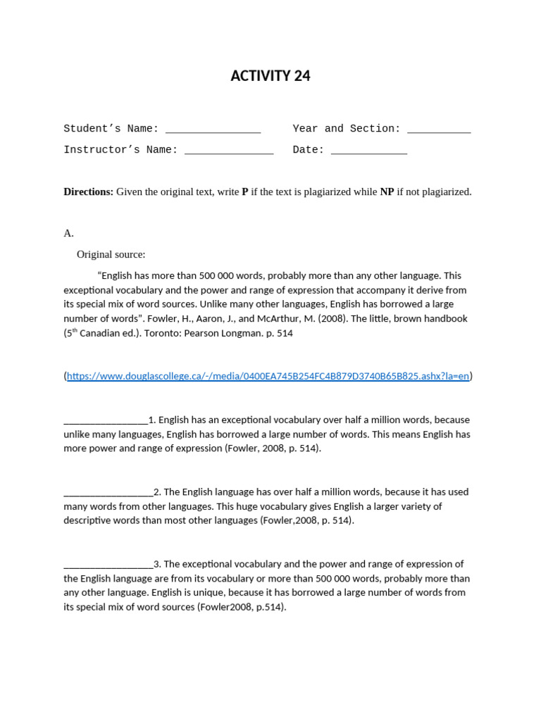Activity 24 Research | PDF | English Language | Human Communication