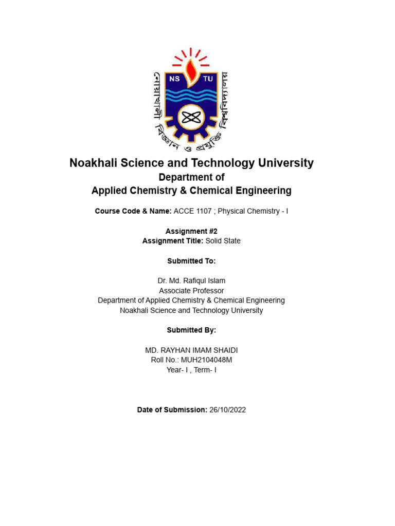 Physical Chemistry Pdf Ionic Bonding Crystal Structure