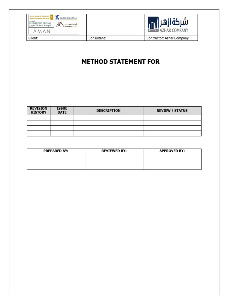 Method Statement for Door/Window Installation | PDF | Occupational ...