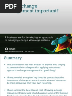 Why is Change Management Important