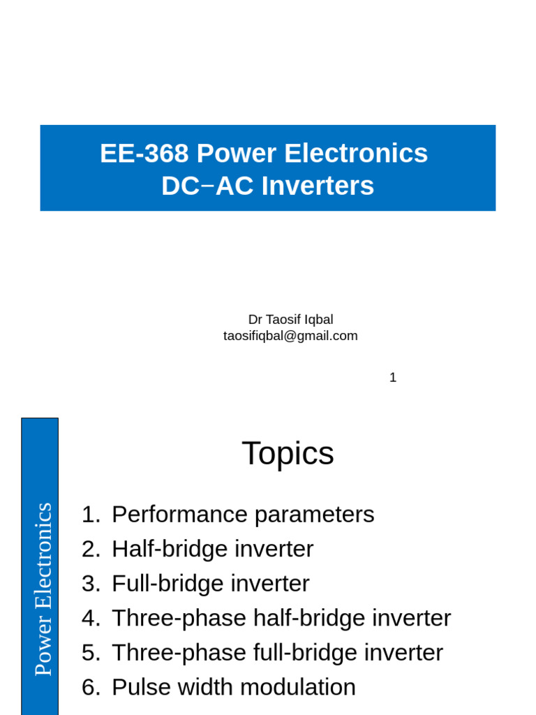 06 Dc-Ac Inverters | PDF | Power Inverter | Power Electronics