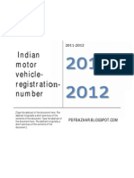 Indian Motor Vehicle Registration Number