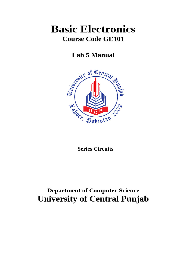 Basic Electronics Lab 5 | PDF | Series And Parallel Circuits | Voltage