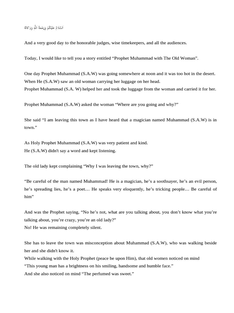 Narrative text story telling prophet muhammad pdf muhammad